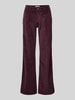 Brax Flared stoffen broek met Franse steekzakken, model 'Maine' Aubergine