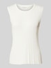 Christian Berg Woman Tanktop in Strick-Optik Offwhite