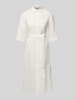 MM Leinenkleid mit Brusttasche Modell 'SALUTE' Offwhite
