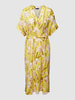 Gant Sukienka midi ze wzorem na całej powierzchni Żółty