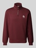 Lacoste Sweatshirt mit Stehkragen Modell 'HERITAGE' Bordeaux