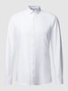 OLYMP No. Six Slim Fit Business-Hemd mit Haifischkragen Modell 'Modern Kent' Weiss