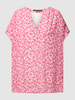 comma Bluse mit Streifenmuster Modell 'BESTPREIS' Pink