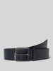 BOSS Leren riem met doornsluiting, model 'GERIK' Marineblauw