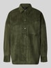 VERO MODA oversized fit blouse met lange mouwen met borstzak model 'SANNE' Donkergroen