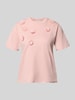 Christian Berg Woman t-shirt z kwiatowymi aplikacjami Fiołkoworóżowy