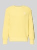 Lacoste Regular fit pullover van katoenmix model 'COTES PERLES' Lichtgeel