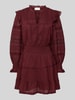 Neo Noir Minikleid mit V-Ausschnitt Modell 'Aran' Bordeaux