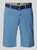MCNEAL Slim Fit Shorts mit Gürtel Ocean Melange