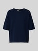 0039 Italy Strickshirt aus Kaschmir-Mix Modell 'Ines' Dunkelblau