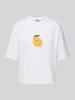 JAKE*S STUDIO WOMAN Oversized T-Shirt mit Motiv-Print Weiss
