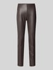 Raffaello Rossi Skinny Fit Hose in Leder-Optik Dunkelbraun