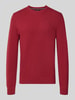 LERROS sweter z dzianiny o kroju regular fit z czystej bawełny z detalem z logo Jasnoturkusowy