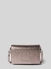 VALENTINO BAGS Schimmernde Handtasche mit Label-Applikation Modell 'EMBER' Anthrazit