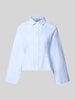 Neo Noir oversized fit overhemdblouse van katoenmix met sierstiksels Lichtblauw