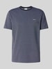 Gant T-shirt met structuurmotief Marineblauw