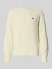 Lacoste Regular fit gebreide pullover van pure wol Offwhite