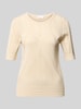 Jake*s Collection Regular Fit T-Shirt in Strick-Optik Ecru