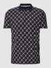 JOOP! Collection Koszulka polo o kroju regular fit z nadrukiem z logo na całej powierzchni model ‘Thilo’ Granatowy