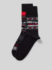 Christian Berg Men Socken mit Motiv-Stitching im 2er-Pack Black