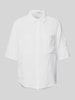 OPUS Bluzka koszulowa z listwą guzikową model ‘Filalia’ Biały