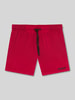 HUGO Zwembroek met labelprint, model 'HAITI' Rood