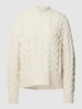 Esprit Strickpullover mit Zopfmuster Offwhite