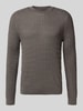 ARMANI EXCHANGE Wollen pullover met structuurmotief Middengrijs