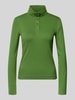 Marc Cain Slim Fit Longsleeve aus Baumwoll-Mix Grass