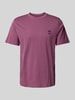 Blend T-Shirt mit geripptem Rundhalsausschnitt Modell 'JENS' Aubergine