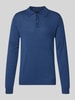 Christian Berg Men Regular Fit Poloshirt aus Woll-Mix Jeansblau Melange