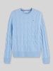 Tommy Hilfiger Regular fit pullover van pure wol Lichtblauw