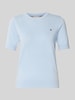 Tommy Hilfiger Regular Fit T-Shirt aus reiner Baumwolle Hellblau