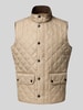 Barbour Regular Fit Steppweste mit Druckknöpfen Modell 'LOWERDALE GILET' Beige