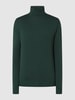 Jack & Jones Fijn gebreide coltrui, model 'Emil' Olijfgroen gemêleerd