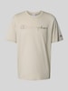 CHAMPION T-shirt met logostitchings en ronde hals Beige