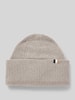 BOSS Beanie met labeldetail, model 'Laura' Taupe