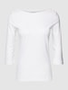 Christian Berg Woman T-shirt met 3/4-mouwen en sierknopen Wit