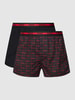 HUGO Boxershort met logo in band in een set van 2 stuks Zwart