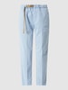 White Sand Relaxed Fit Chino mit Stretch-Anteil Modell 'Marylin' Bleu