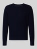 GANT Regular Fit Pullover aus Baumwoll-Woll-Mix Dunkelblau