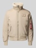 Alpha Industries Bomberjacke mit Reißverschluss und Label-Patch Offwhite