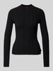 HUGO Strickpullover mit Strukturmuster Modell 'Sarphammy' Black