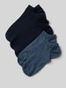MCNEAL Sneakersokken met stretch in een set van 5 paar Jeansblauw gemêleerd