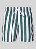 Shiwi Regular fit zwembroek met labelpatch Donkergroen