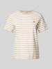 Gant T-Shirt mit Label-Stitching Sand