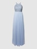 Jake*s Cocktail Abendkleid mit Zierbesatz Hellblau