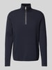 Lindbergh Relaxed Fit Strickpullover in Ripp-Optik Marine