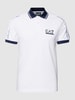 EA7 Emporio Armani Regular Fit Poloshirt mit Label-Print Weiss