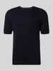 JOOP! COLLECTION Strickshirt mit Strukturmuster Modell 'Elio' Marine